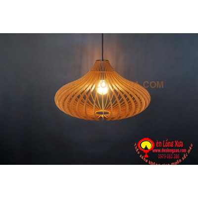 Đèn gỗ hình chai thấp