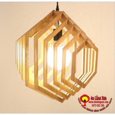 Đèn gỗ hình lục năng