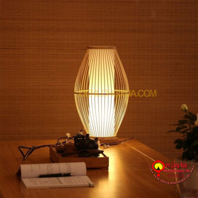 đèn tre để bàn kiệu trụ M006