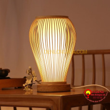 đèn tre để bàn kiểu trụ M009