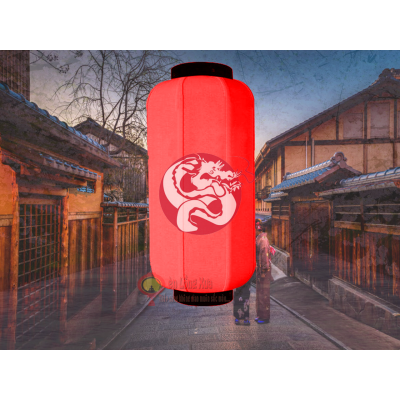 đèn lồng nhật in hình đầu rồng