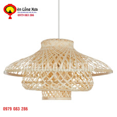 Đèn tre đan kiểu chụp lưới