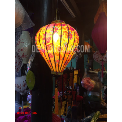 Đèn lồng vải hoa kiểu hoa cúc vàng
