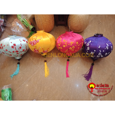 combo 4 đèn lồng tròn vẽ hoa kích thước 30cm