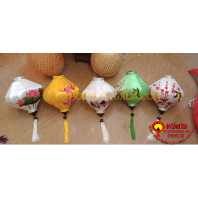 combo 5 đèn lồng vẽ phong cảnh và hoa kiểu ú kích thước 30cm