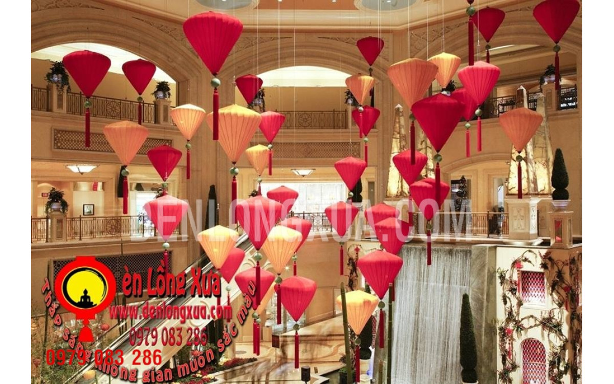 Lồng đèn trang trí tết trung tâm thương mại 