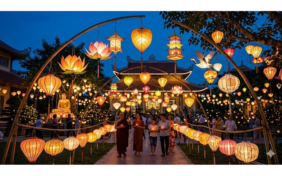 Ý Tưởng Đèn Lồng Phật Đản Độc Đáo: Thắp Sáng Không Gian, Lan Tỏa Bình An