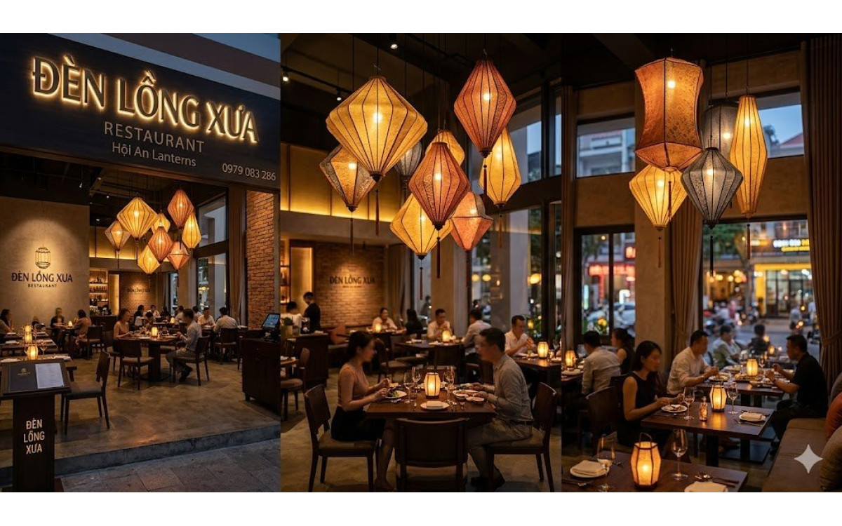 Đèn Lồng Hội An Hiện Đại Cho Nhà Hàng: Nghệ Thuật Ánh Sáng Nâng Tầm Không Gian Ẩm Thực