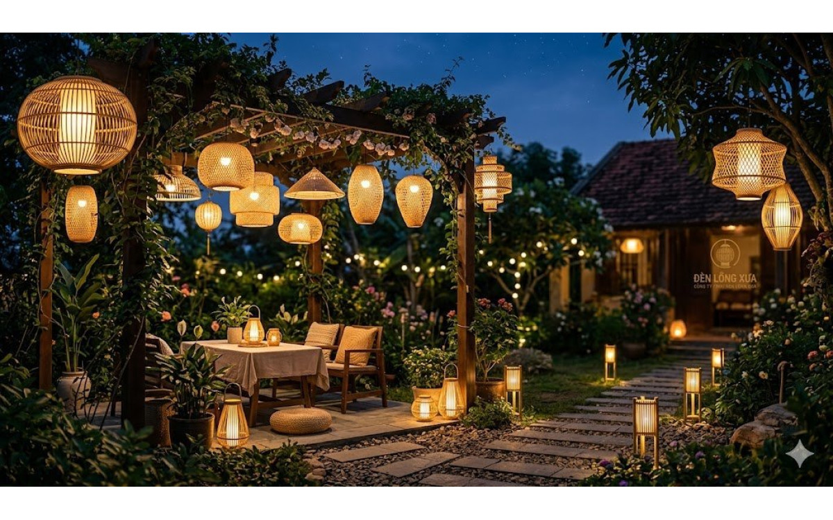Hướng Dẫn Chọn Đèn Mây Tre Phù Hợp Cho Không Gian Ngoài Trời