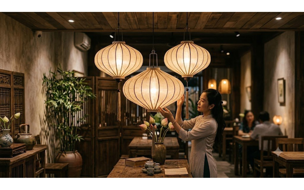 Đèn Lồng Quai Thao Vải Nhăn Xếp Ly Cao Cấp: Sự Hòa Quyện Giữa Truyền Thống Và Hiện Đại