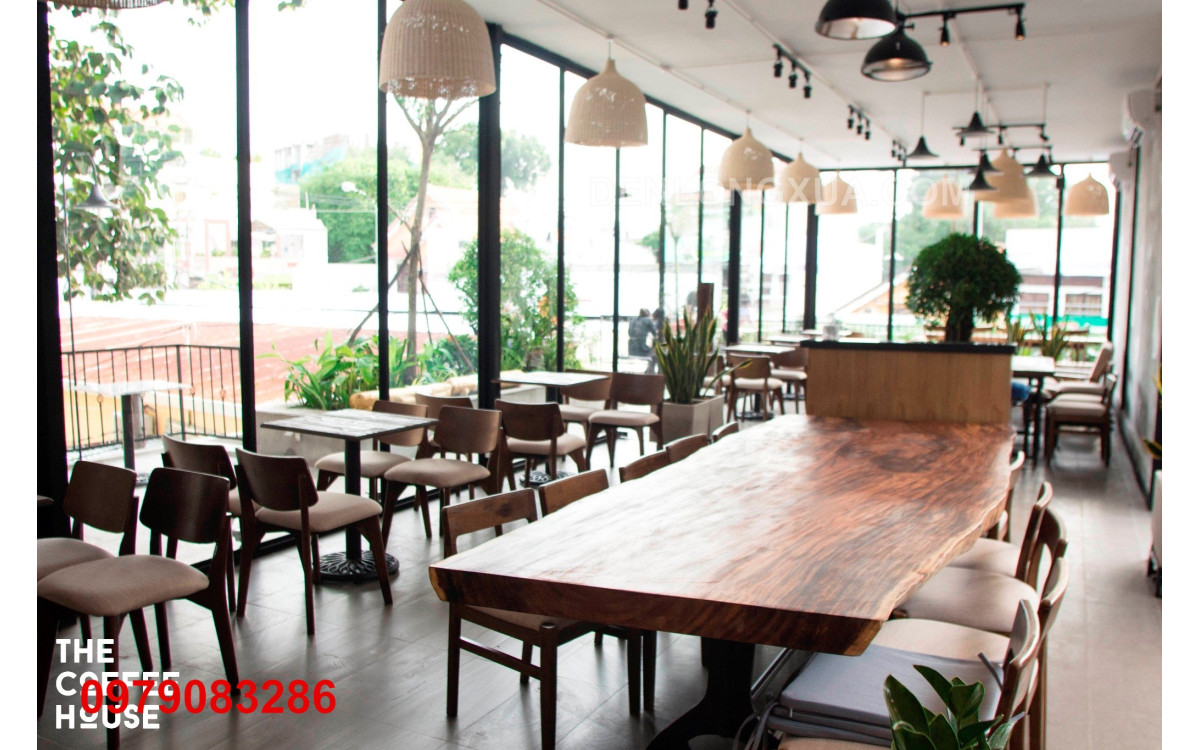 Trang trí quán cafe với đèn chuông mây