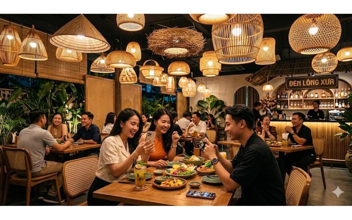Khám Phá "Ma Lực" Của Đèn Mây Tre: Biến Nhà Hàng Trở Thành Điểm Đến "Check-in Sống Ảo