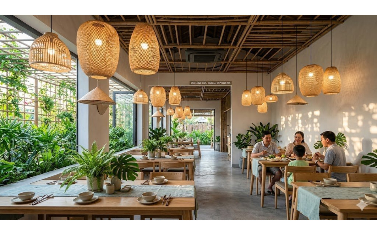 Bí Mật Biến Nhà Hàng Thành Ốc Đảo Mát Lạnh: Đèn Mây Tre Có Gì Đặc Biệt Cho Mùa Hè?