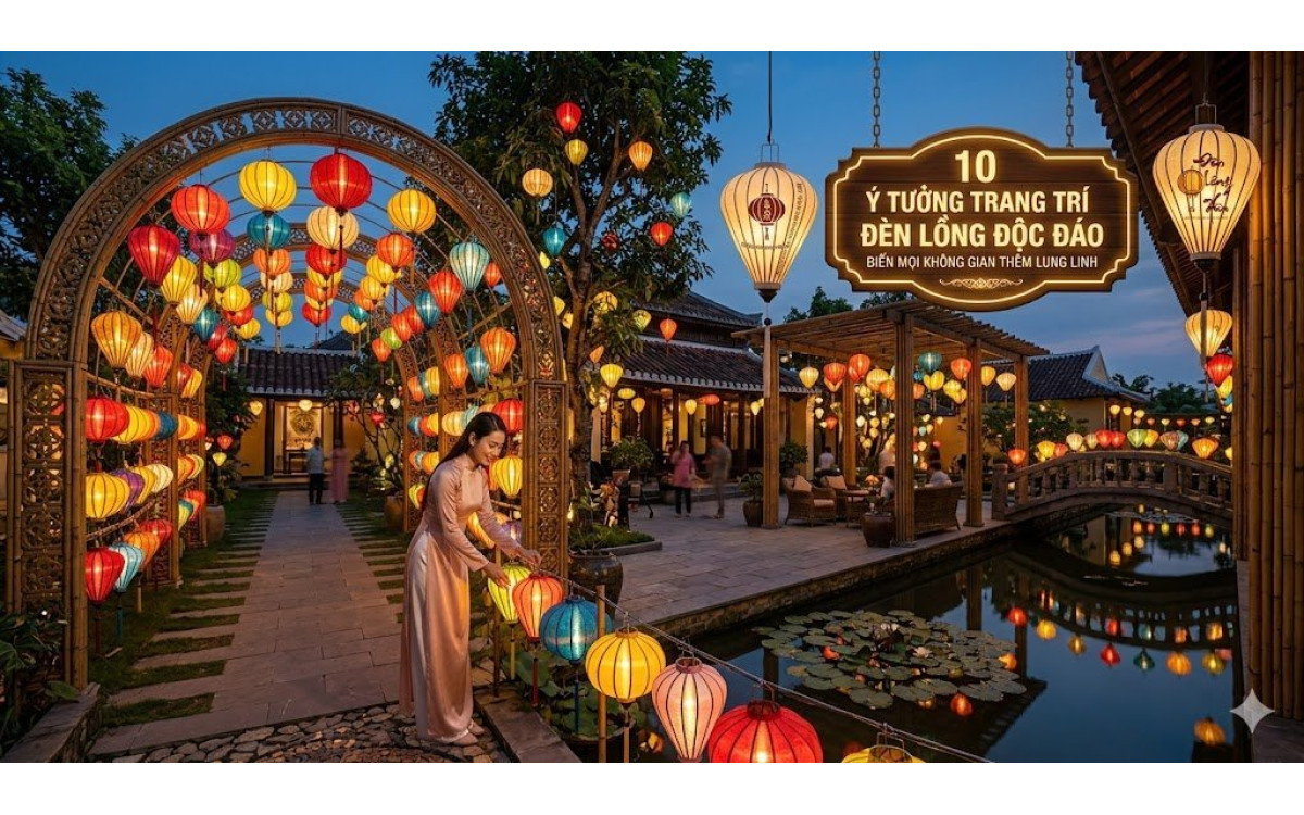 10 Ý Tưởng Trang Trí Đèn Lồng Độc Đáo Biến Mọi Không Gian Thêm Lung Linh